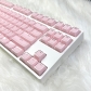 Jelly Pink 104+32 Keys OEM Profile PC Doubleshot Top Legends Keycaps Set for MX Keyboard